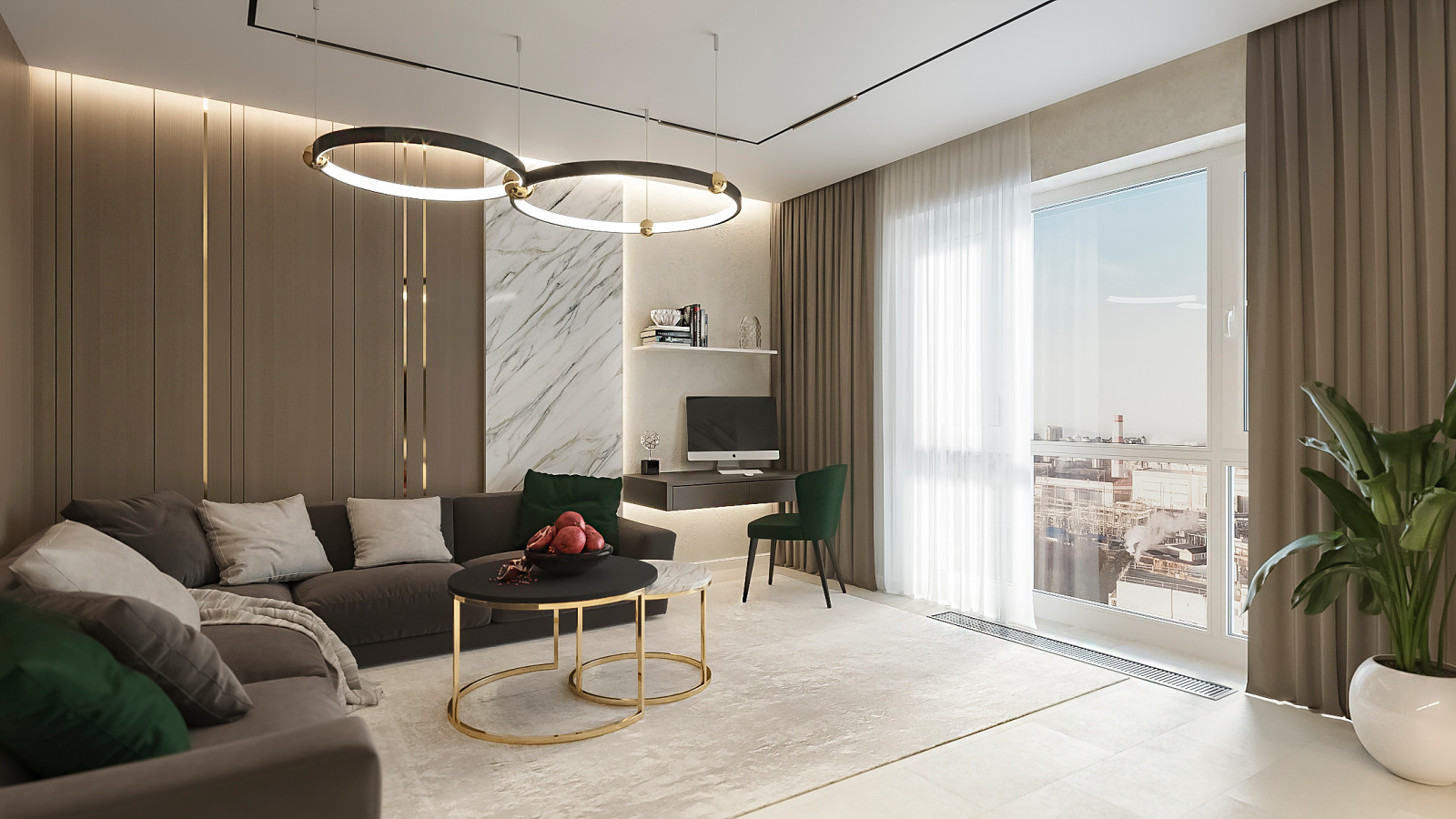 Двухкомнатная квартира для успешного молодого человека