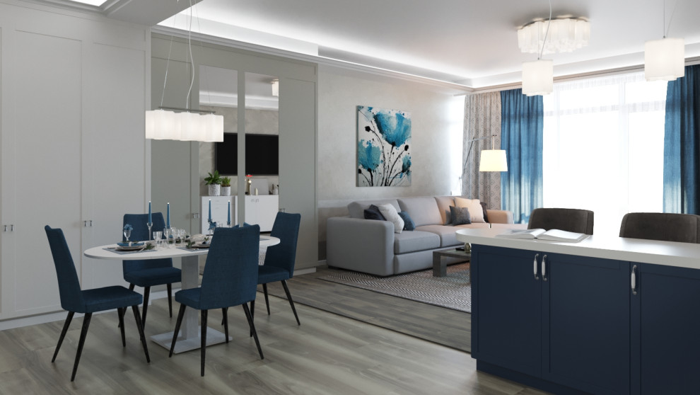 Дизайн проект  квартиры 114 м2 в стиле "Неоклассика"