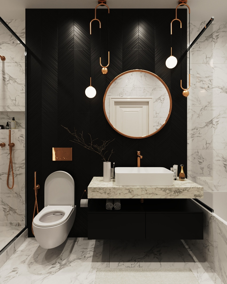 Санузел в современном классическом стиле