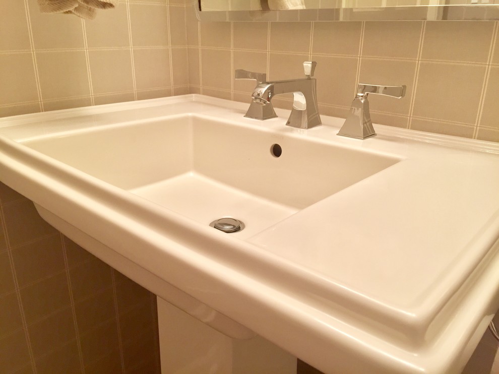 Kohler Tresham Pedestal Sink Traditional Powder Room Milwaukee