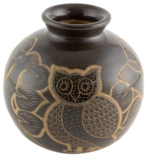 Handmade San Juan Owl Ceramic Decorative Vase Nicaragua Rustic Vases By Novica