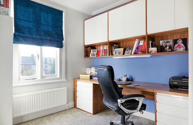 Wimbledon contemporary-home-office-and-library