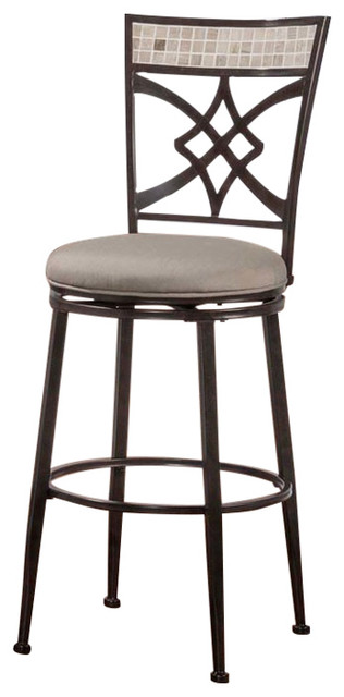 Indoor Outdoor Halstead Swivel Stool Transitional Outdoor Bar