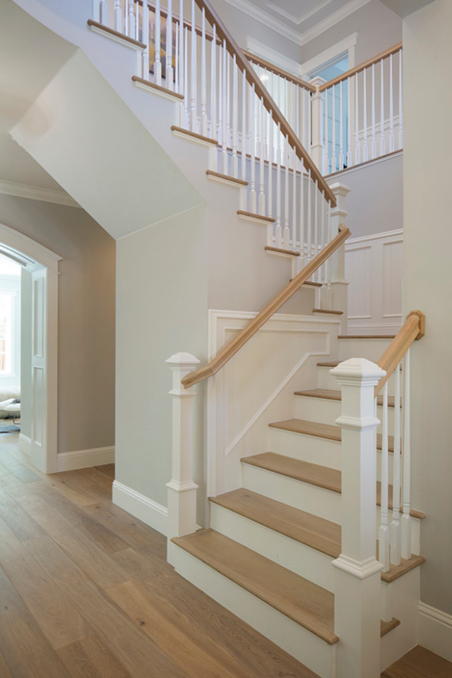 Design ideas for a transitional staircase in San Francisco.