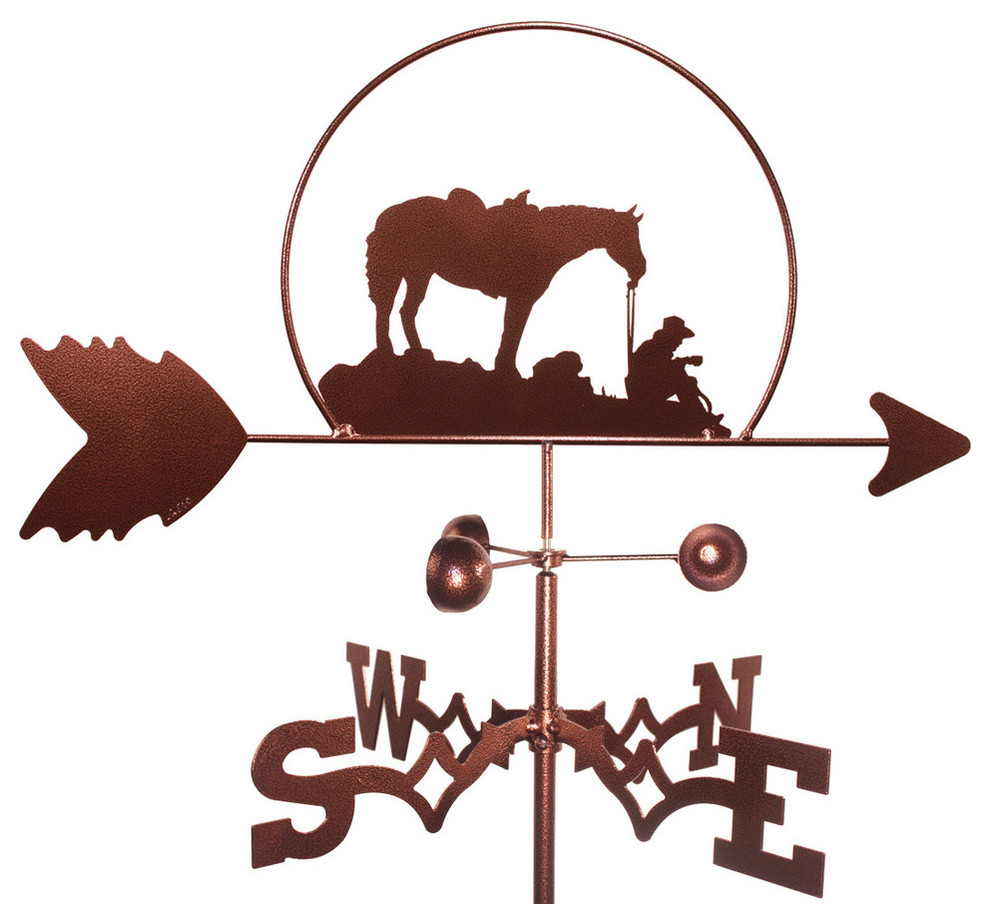 Coffee Break Weathervane With Roof Mounting Traditional Weather