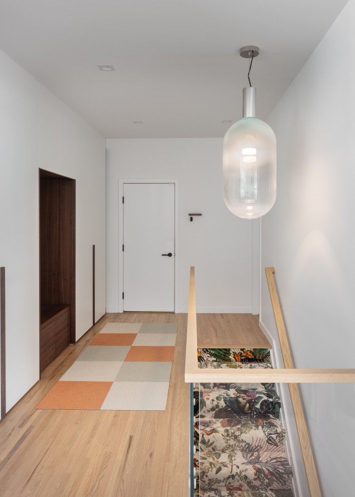 Hallway - mid-century modern hallway idea in Other