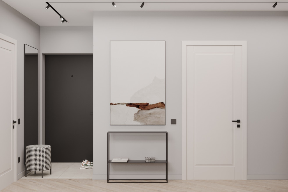 Дизайн кухни-гостиной в ЖК Ньютон