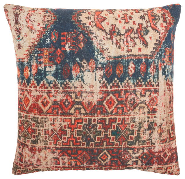 Nicole Curtis Nicole Curtis Pillow Persian Print 24"X24" Red Indoor