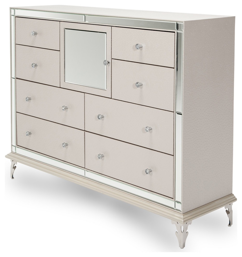 Aico Michael Amini Hollywood Loft Dresser, Frost - Contemporary