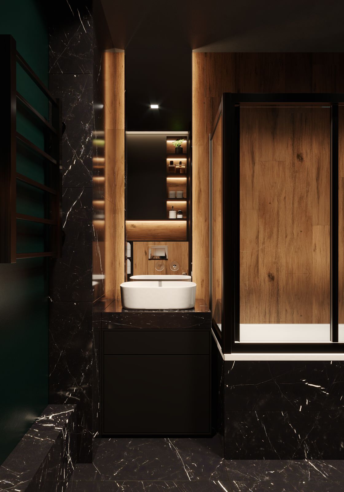 Квартира в черных тонах