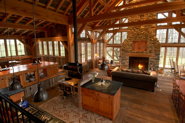 Repurposed Tobacco Barn Honeybrook Pa Rustic Kitchen