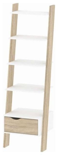 Tvilum Diana 1 Drawer Bookcase in White Oak