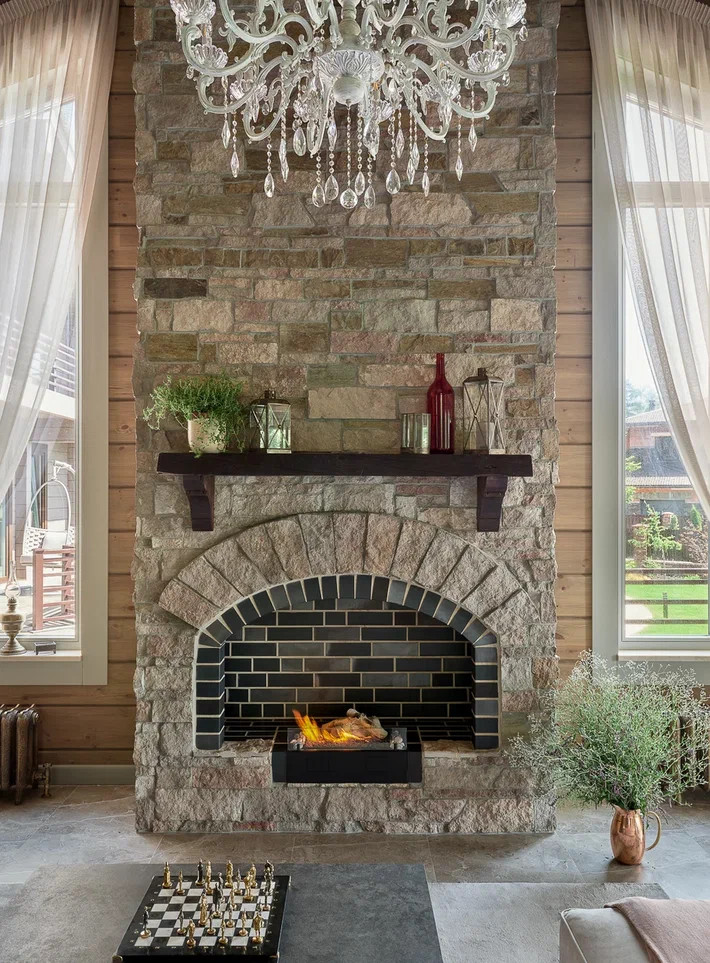 Дом из клееного бруса в стиле шале