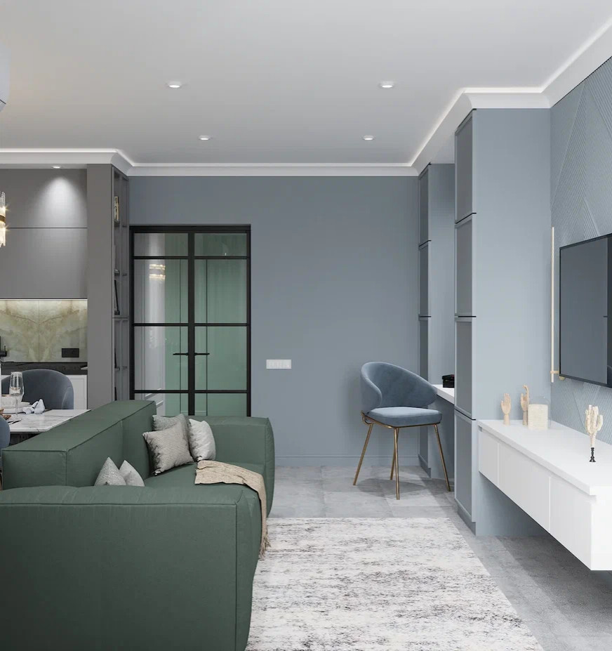 Дизайн кухни-гостиной