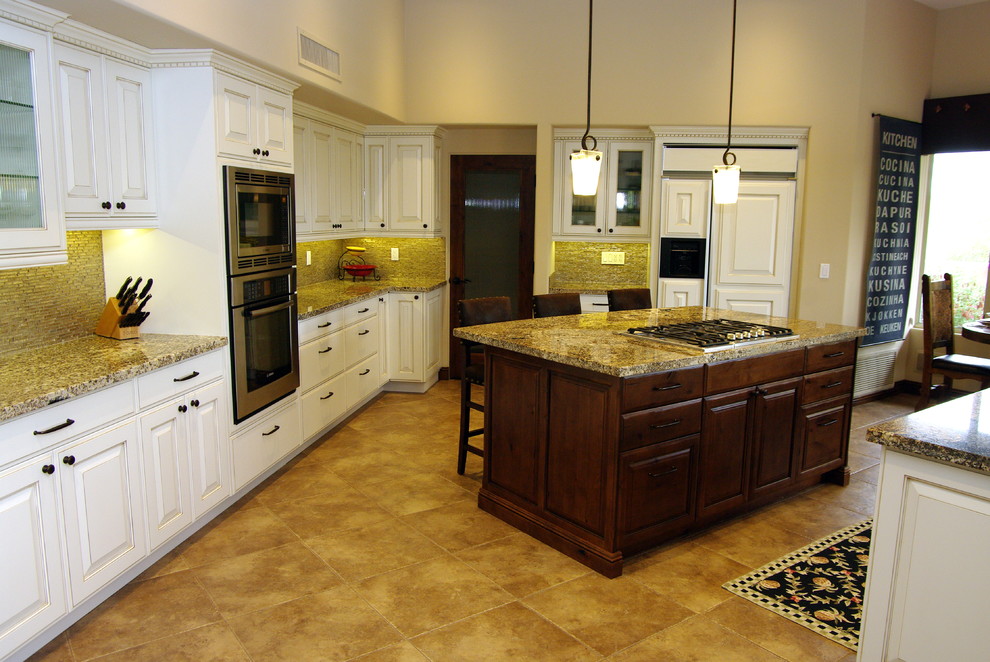 Example of a huge transitional kitchen design in Phoenix