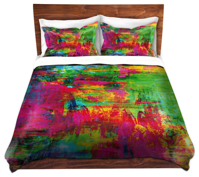 DiaNoche Duvet Covers Twill by Julia Di Sano - Washed Rainbow