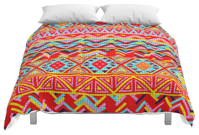Society6 India Style Pattern Multicolor Comforter Southwestern