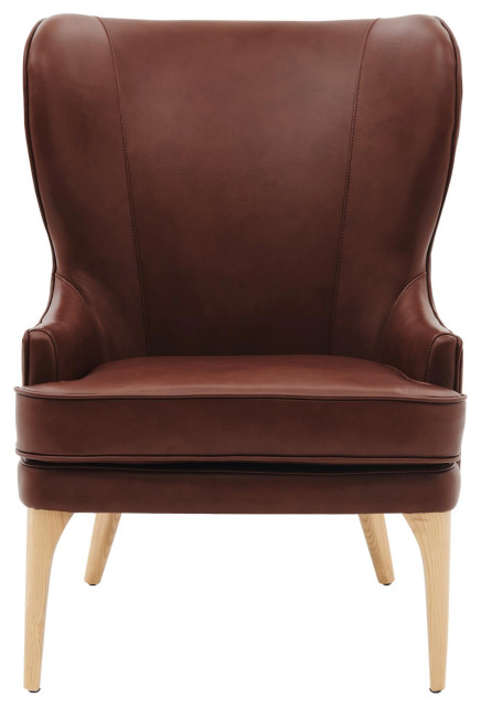 Bjorn Accent Chair, Garrett Brown, Top Grain Leather