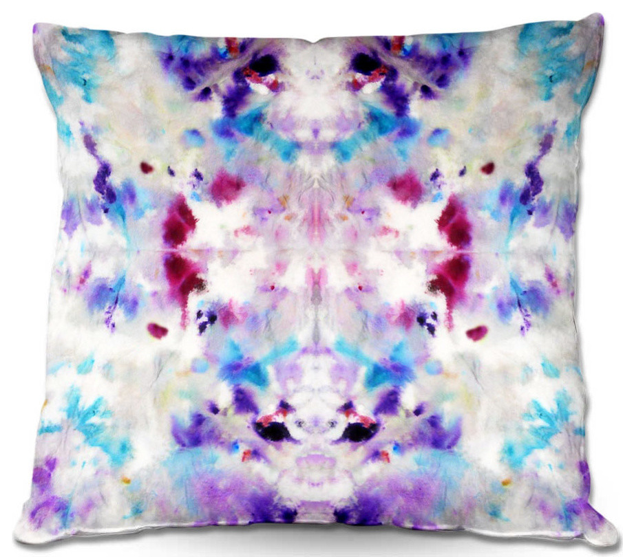 Outdoor Pillow Purple Rorschach, 22"x22"