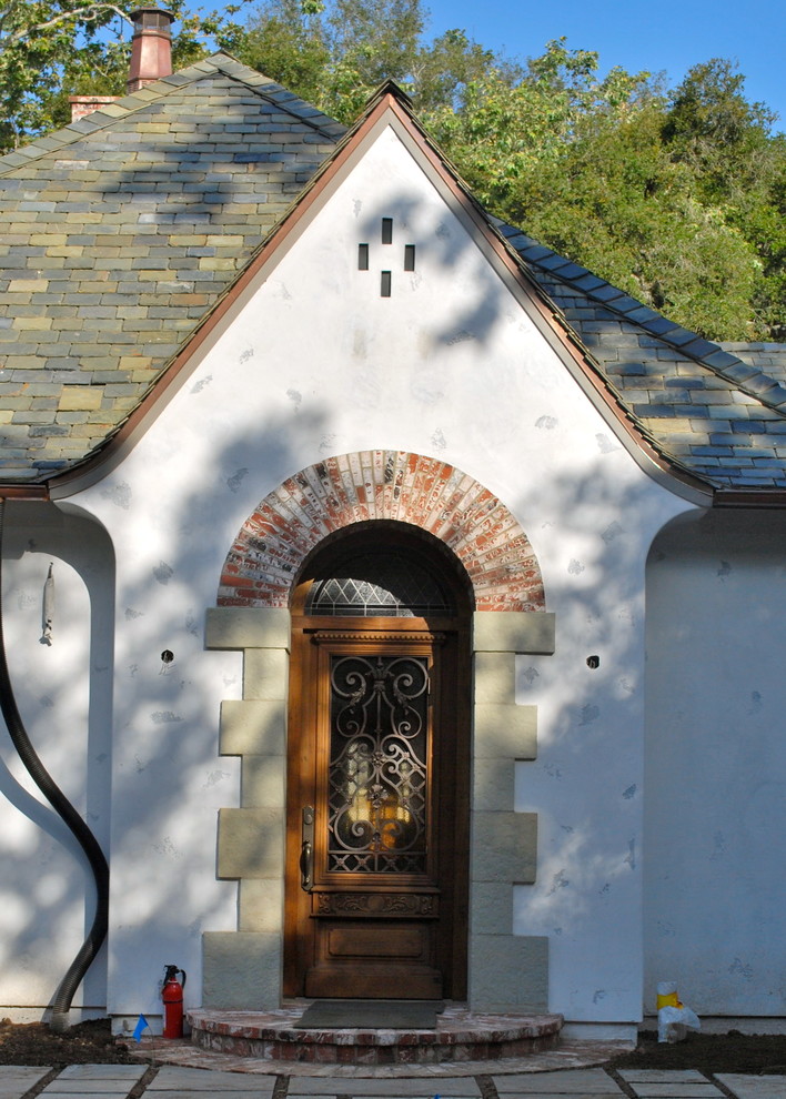 Example of a classic front door design in Santa Barbara