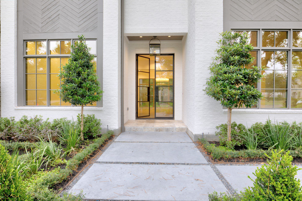 Inspiration for a transitional entryway remodel in Houston