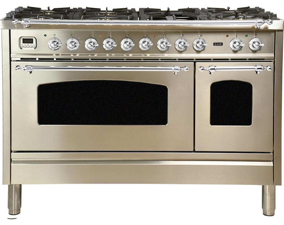Nostalgie Series 48" ILVE Dual Fuel Convection Freestanding Range Contemporary Gas Ranges