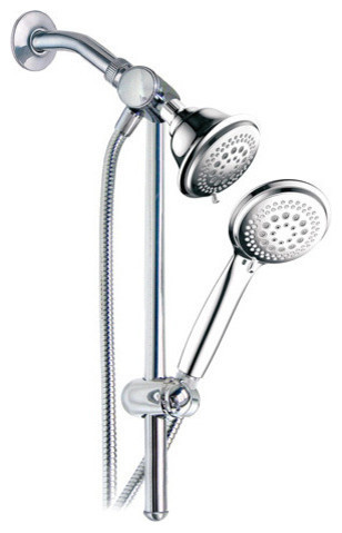 22 Slide Bar And 3 Way 36 Setting Showerhead Hand Shower Combo Chrome Finish Contemporary Showerheads And Body Sprays By Interlink Products