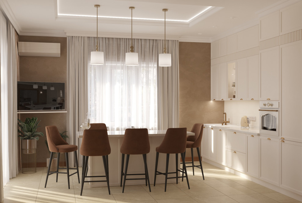 Интерьер гостиной загородного дома