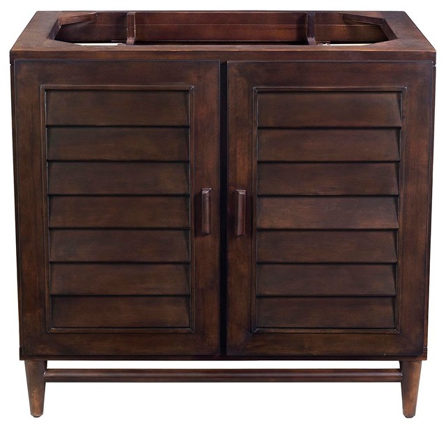 Portland 36" Single Vanity Burnished Mahogany, Base ...