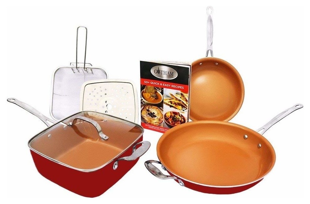 Gotham Steel 7Piece Set Contemporary Cookware Sets by Emson inc