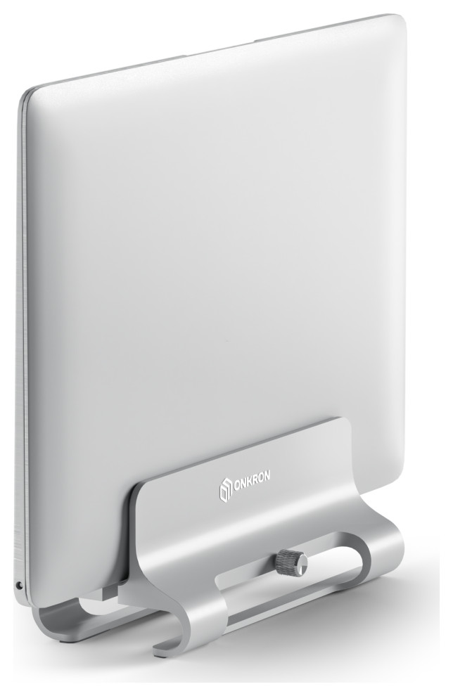 ONKRON  Adjustable Vertical  Aluminum Laptop Cooling Stand - DN02 Silver