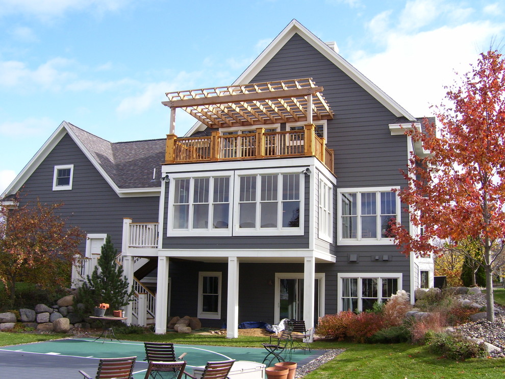 Inspiration for a traditional exterior in Minneapolis with wood siding.