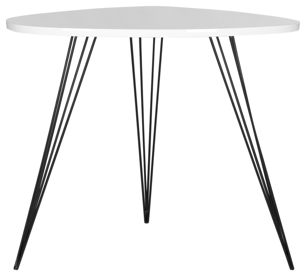 Safavieh Wynton Lacquer End Table, White and Black