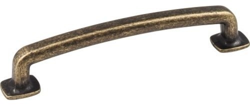 Jeffrey Alexander - 128mm Belcastel 1 Cabinet Pull - Distressed Antique Brass