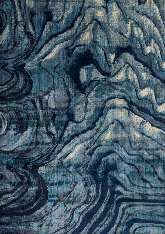 Blue Indigo Polypropylene Dreamscape Area Rug by Loloi, 6'7"x9'2"