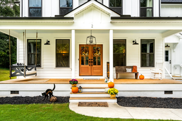 Augusta Rd. Area Custom Home casa-de-campo-porche