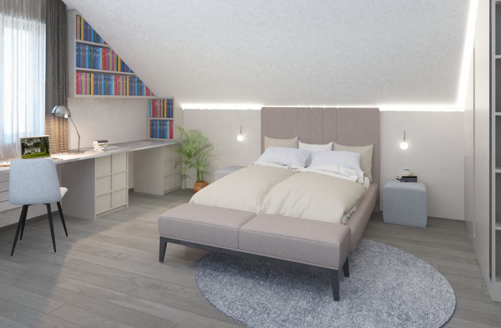 Дизайн-проект 2 этажа коттеджа,  100 кв.м.. Совместный проект с В. Кархалевой