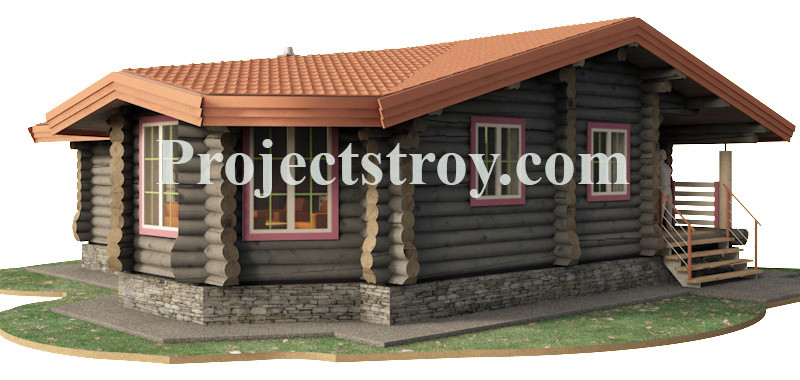 Сруб из бревна одноэтажного дома