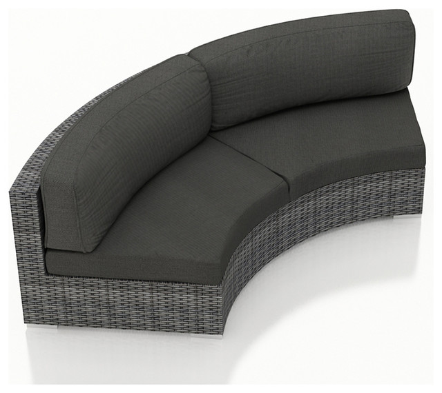 District Curve Loveseat Tropical Outdoor Loveseats by Homesquare