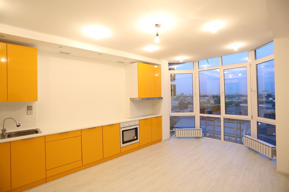 Реализация квартиры на Мичуринском в стиле минимализм. 45м2. 2016