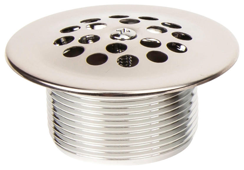 Bathtub Drain Assembly With Grid Cover and Matching Screw Tub And