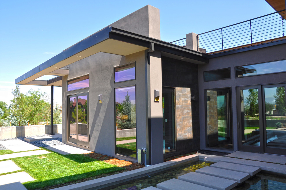 This is an example of a large contemporary exterior in Denver.