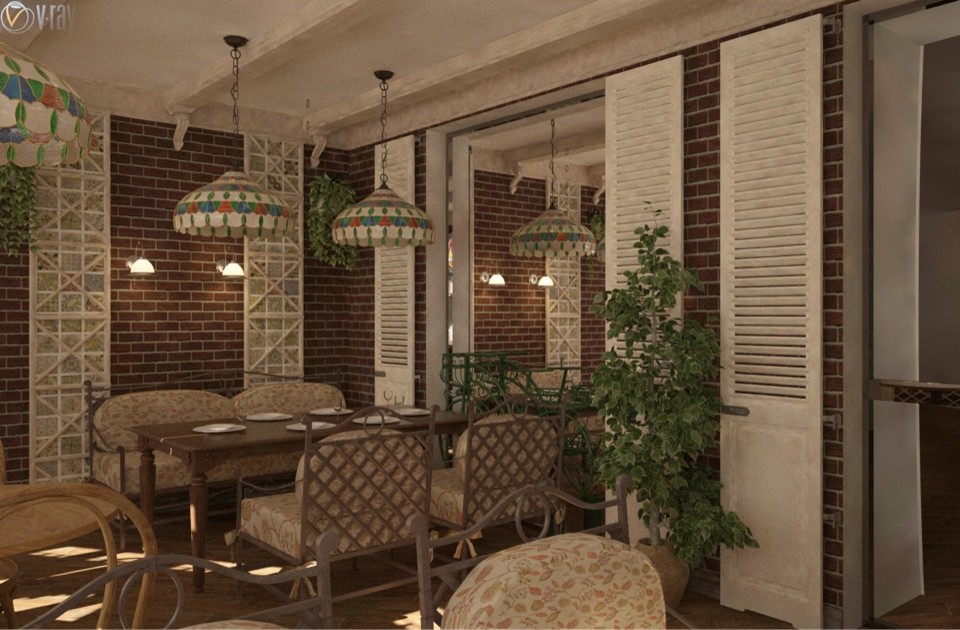 Терраса,  французское кафе.