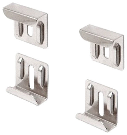 Nickel Plated J Mirror Clip Set Contemporary Wall Mirrors By Nickel Plated J Mirror Clip Set