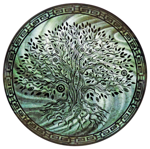 Round Tree of Life Teal