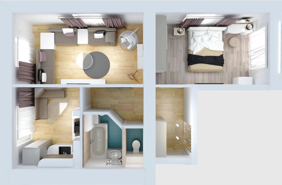 Квартира в монохромному стилі