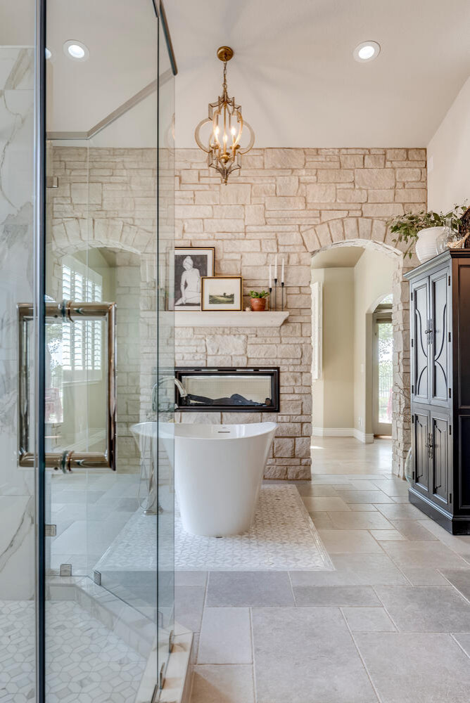 Mediterranean Modern Master Bathroom