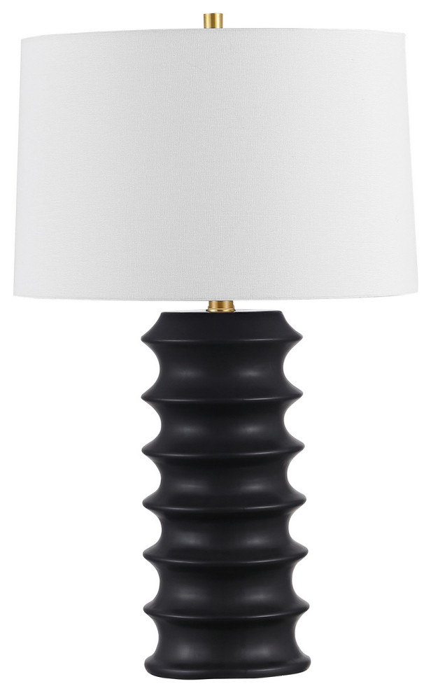 Terence 1-Light Table Lamp, Black