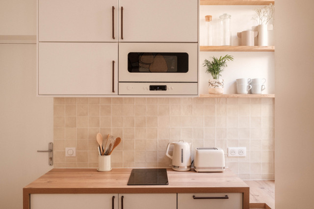 L'&eacute;l&eacute;gance d&eacute;contract&eacute;e, 27m2 &agrave; Paris kitchen