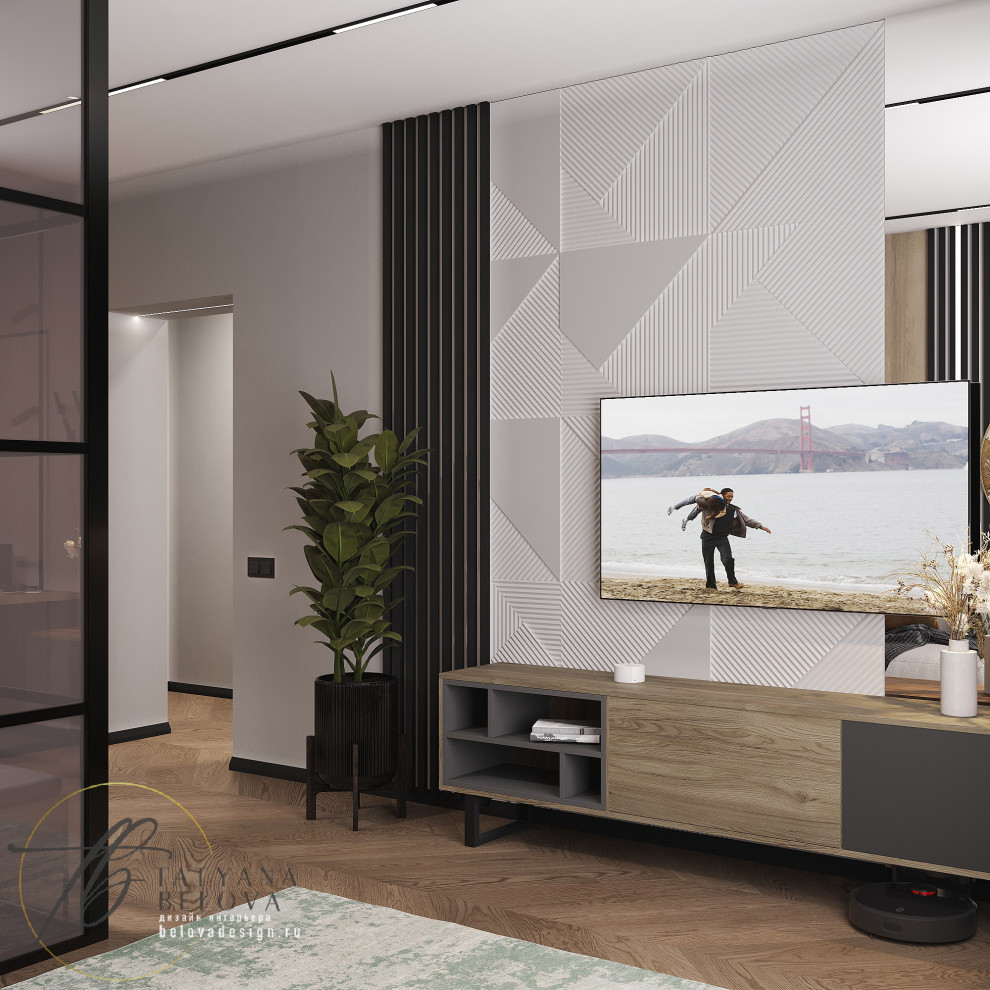 Современный стиль с элементами лофта, 80 м2